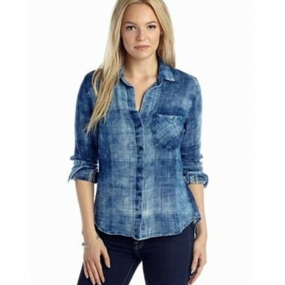 ANTHROPOLOGIE Cloth & Stone Chambray Denim Shirt